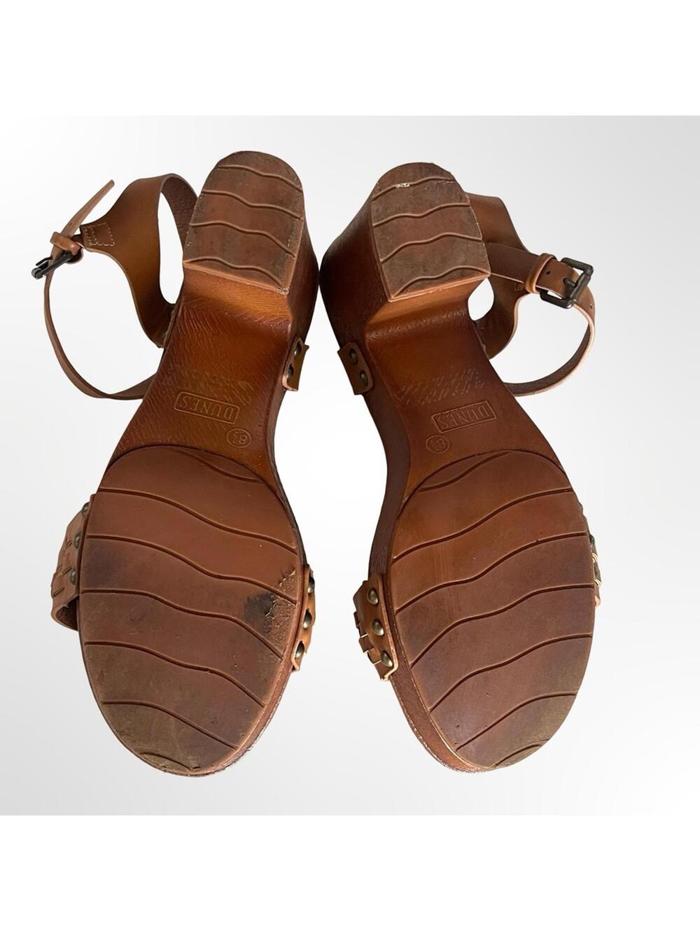 Dunes Women’s Tan Woven Front Ankle-Strap Sandals - size 8.5 - Picture 6 of 7